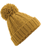 Cable knit melange beanie