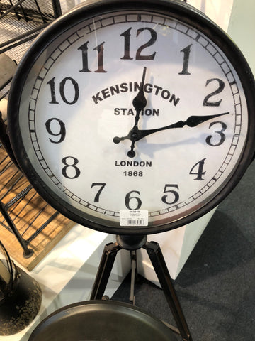 White Faced Kensington Station Tripod Clock