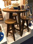 Wooden Outdoor Patio Bistro Table and Stools