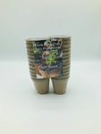 Pack of 25 biodegradable plant pots. 6cm round. Ideal for planting seeds, seedlings and cuttings with no repotting. 100% Sphagnum peat becomes completely integrated with the root system and is transplanted with the plant protecting the sensitive young seedlings from transplant shock.