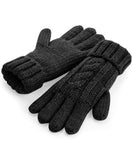 Cable knit unisex melange gloves