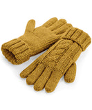 Cable knit unisex melange gloves